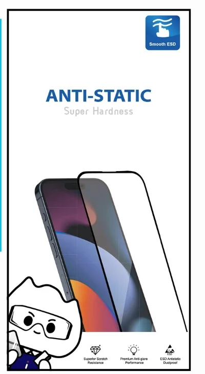 iPhone 16 PRO 6D Anti Static Temperli Cam Ekran Koruyucu Kırılmaz Full Kaplama
