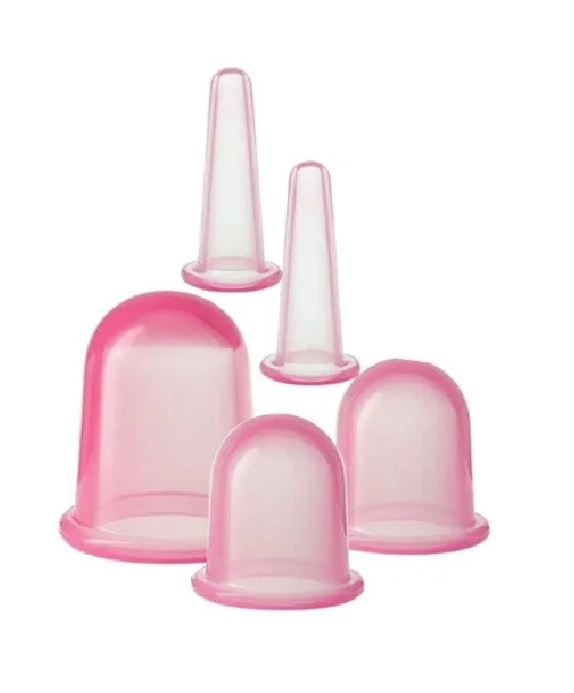 Hacamat Kupası Seti Silikon - 5li Set - Selülit Masaj Seti