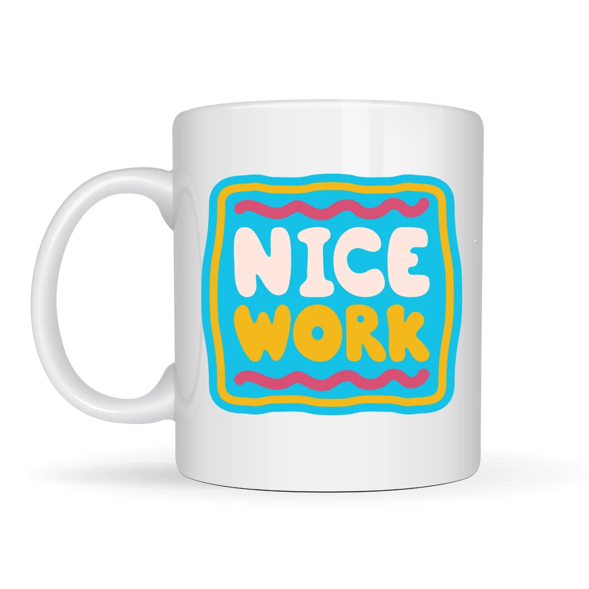 Nice Work "HARİKA İŞ ÇIKARDIN" Yazılı Porselen Kupa MODEL 147 – Motivasyon Kupası – Tebrik & Başarı Temalı Kahve Kupası – Hediye Fikri