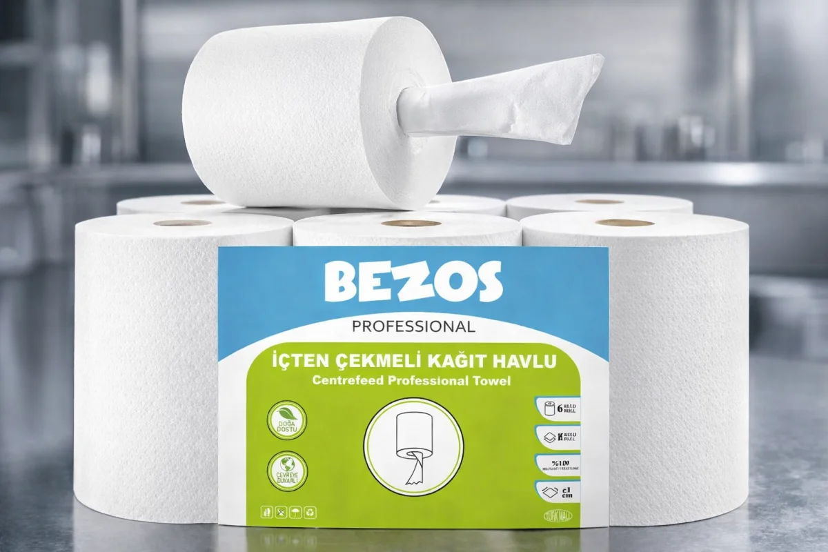 Bezos Professional İçten Çekmeli Kağıt Havlu 4 Koli | 24 Rulo | Endüstriyel Kullanım