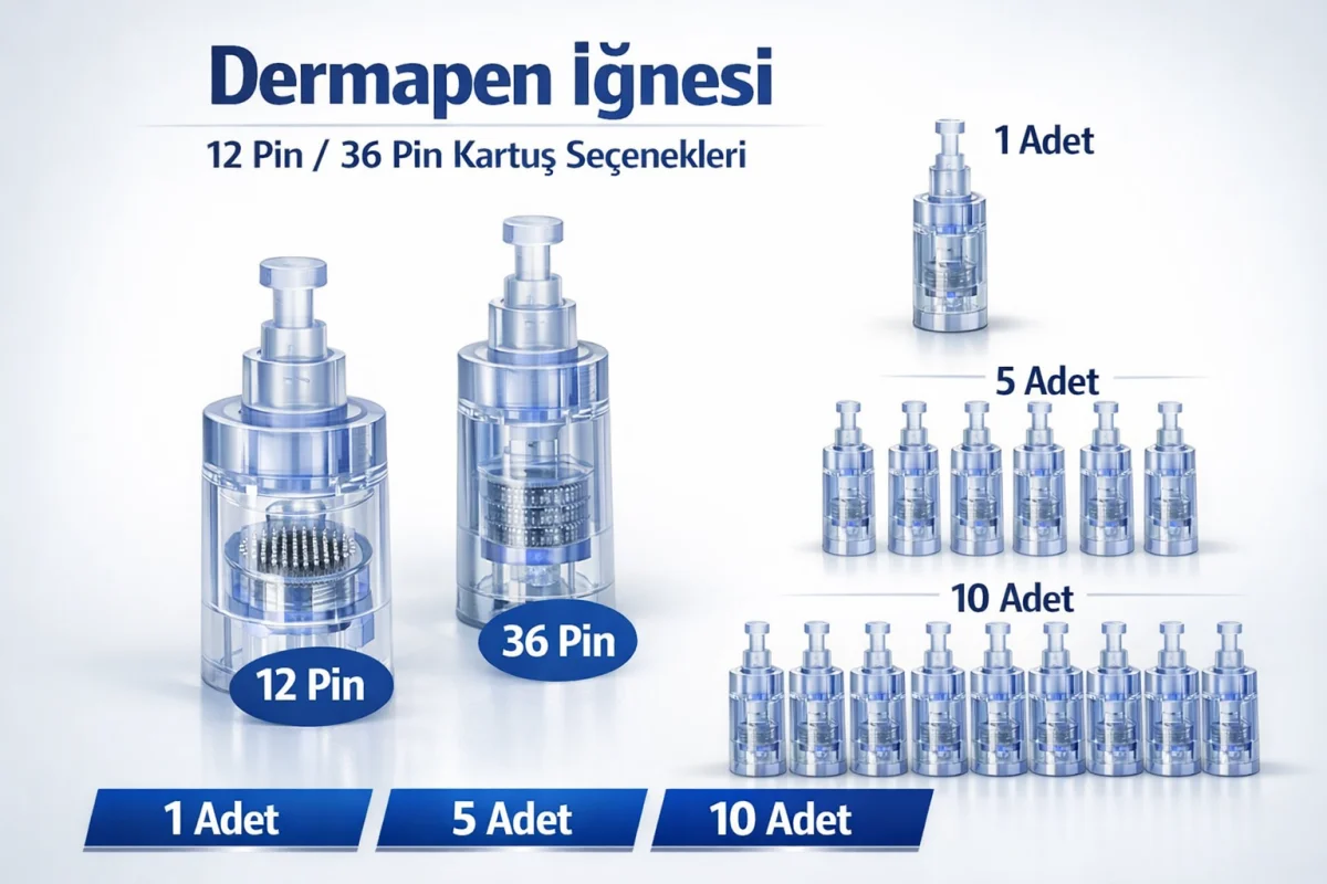 Dermapen İğnesi Kartuş Başlığı – Microneedling Ucu