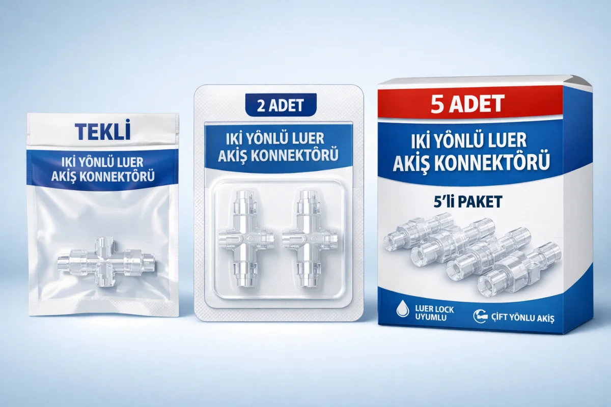 İki Yönlü Luer Akış Konnektörü | Medikal Sıvı Transfer Bağlantı Aparatı