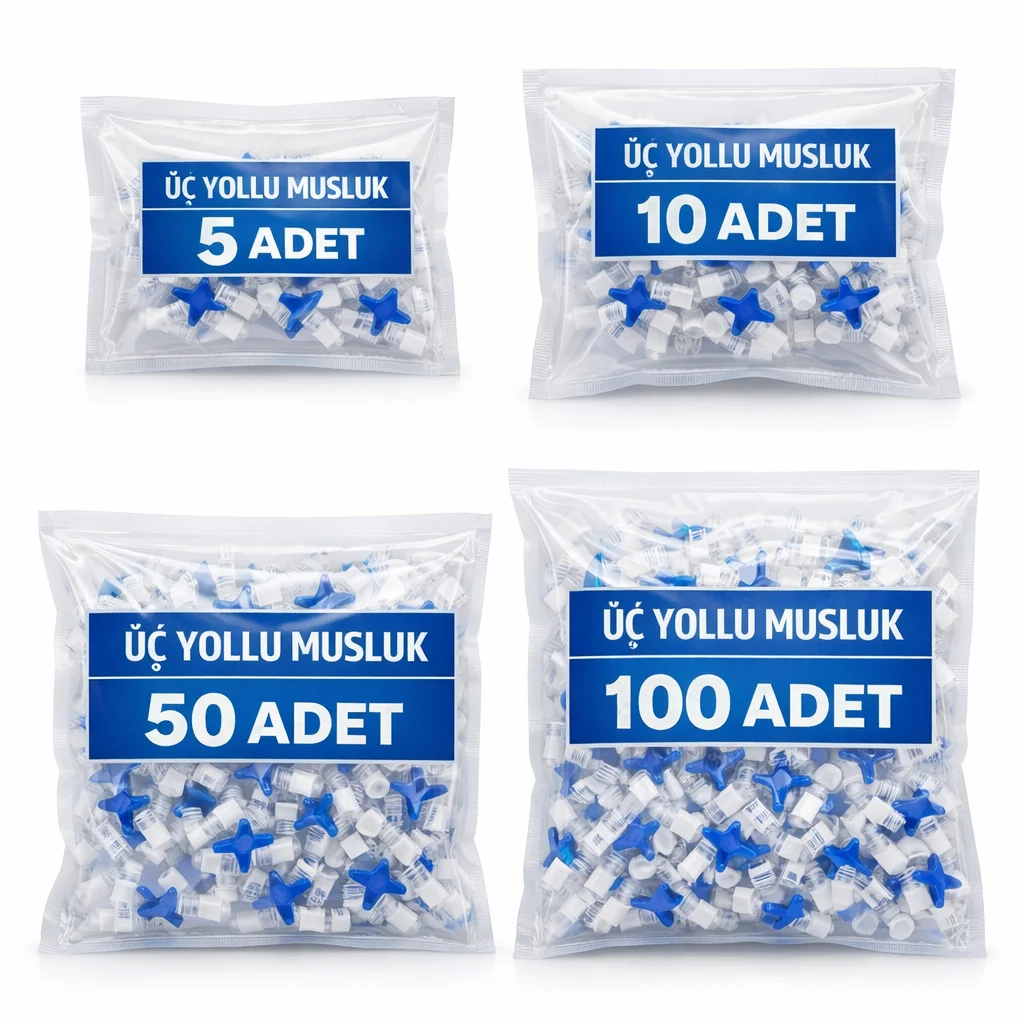 Üç Yollu Musluk Steril Medikal Bağlantı Aparatı