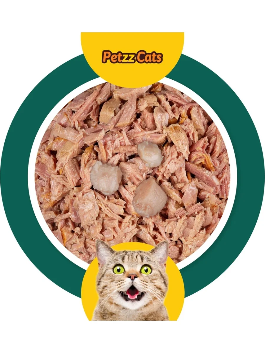 Petzzcats Ton Balığı & Kalamar Konserve Kedi Maması 1 Adet 70 gr