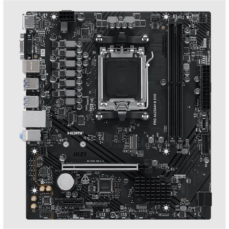 MSI PRO A620AM-B EVO DDR5 6800MT/S 1XHDMI 1XVGA 1XM.2 USB MATX AM5 (AMD AM5 9000/8000/7000 SERİ İLE UYUMLU)