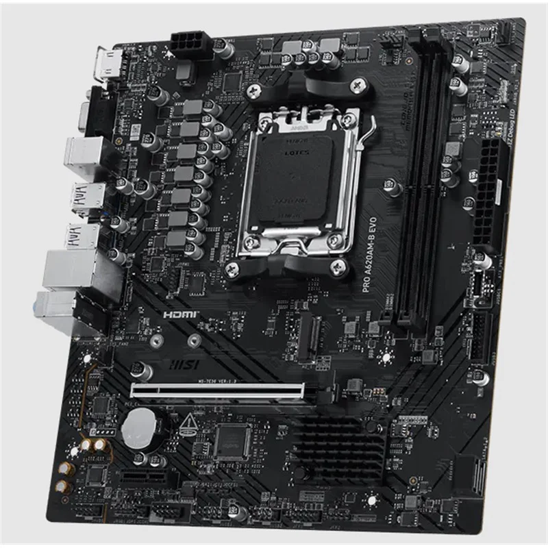 MSI PRO A620AM-B EVO DDR5 6800MT/S 1XHDMI 1XVGA 1XM.2 USB MATX AM5 (AMD AM5 9000/8000/7000 SERİ İLE UYUMLU)