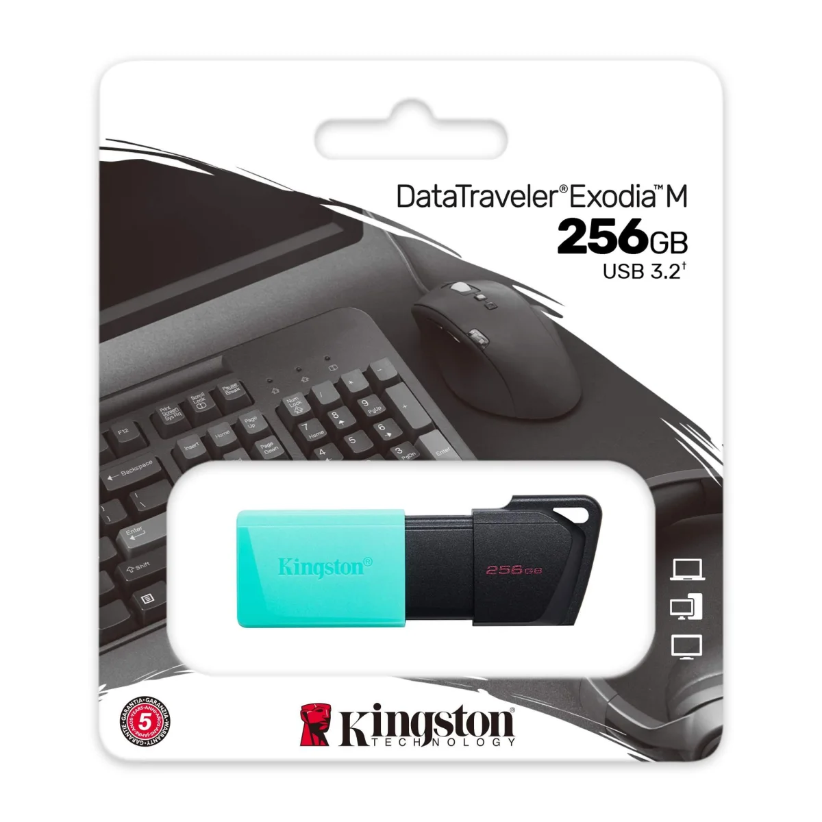 256 GB KINGSTON EXODIA M USB BELLEK 3.2 DT DTXM/256GB