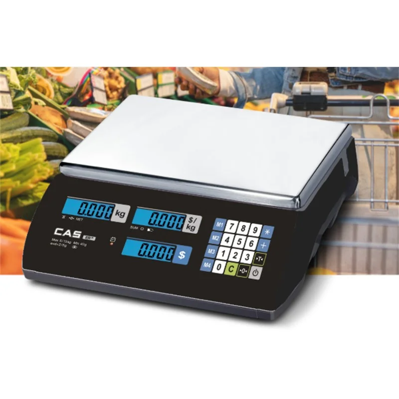 CAS ER JR 30KG LCD EKRAN BOYUNSUZ  HESAPLAMALI TERAZİ