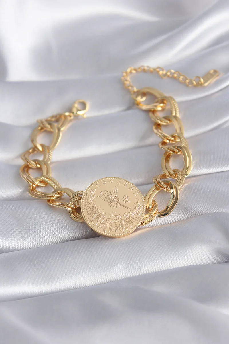 316L Çelik Gold Renk  Altın Model Samanyolu Kadın Bileklik