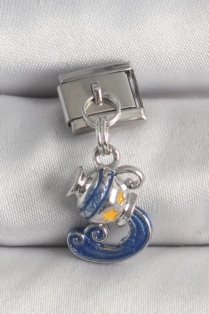 316L Çelik Gümüş Renk Sallantı Kova Burç Model Charm