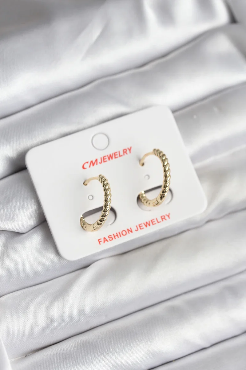 Kaplama Burgu Halka CM Kadın Küpe