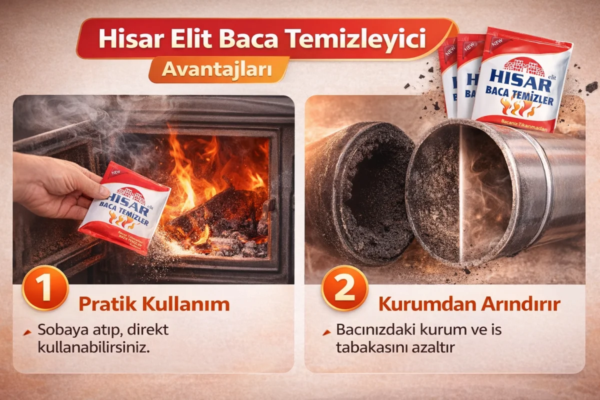 Hisar Elit Baca Temizleyici Soba ve Şömine İçin Kurum Temizleme Ürünü 5 Adet