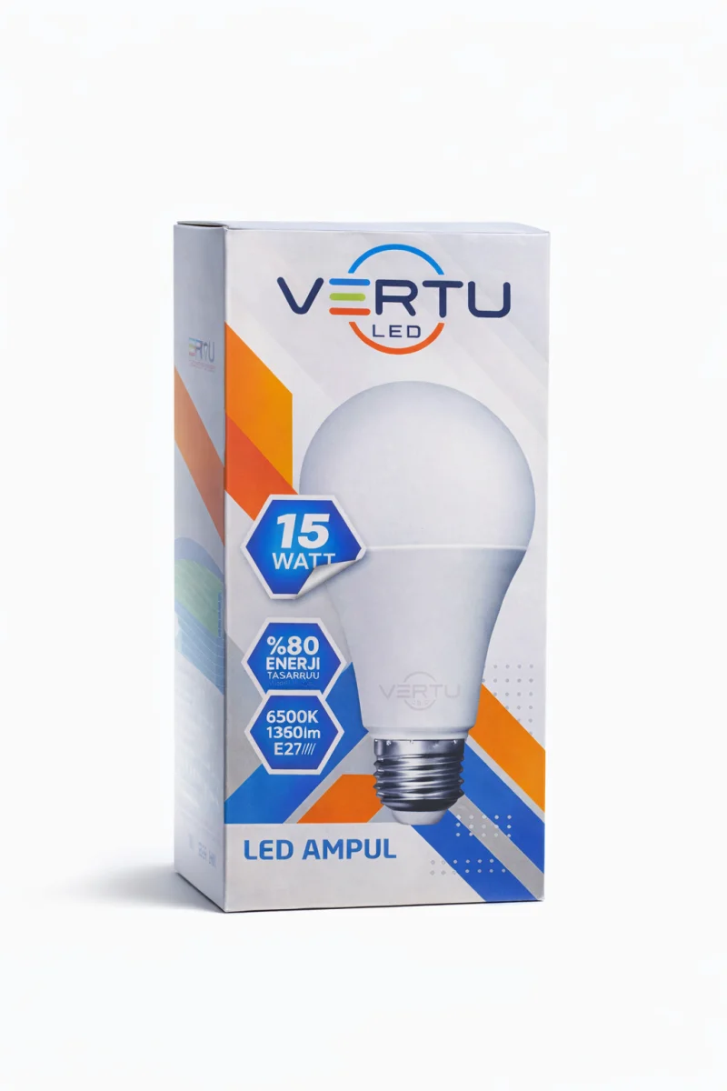 LED Ampul 15 Watt Beyaz Işık 6500K Yüksek Lümen E27 Duy Enerji Tasarruflu
