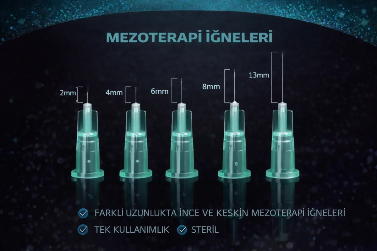 32G X 2MM Mezoterapi  Steril Enjeksiyon İğnesi 100 Adet 1 Kutu