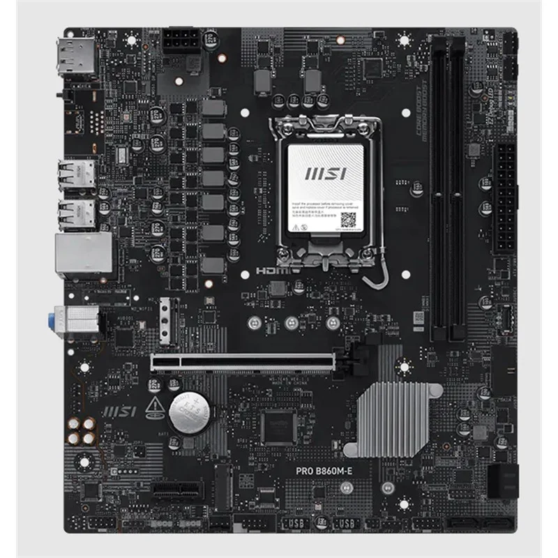 MSI PRO B860M-E DDR5 9066MHZ 1XHDMI 1XDP 2XM.2 USB MATX 1851P(INTEL ULTRA PROCESSORS SERIES 2)