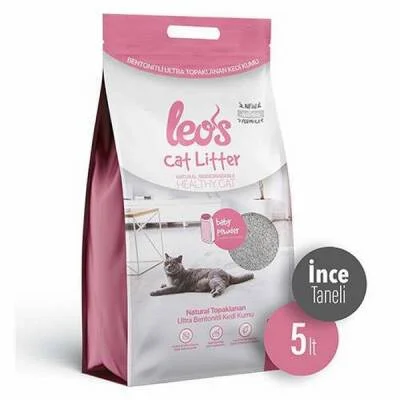 Cat Litter Baby Powder Kokulu İnce Taneli Kedi Kumu 2x5 Lt