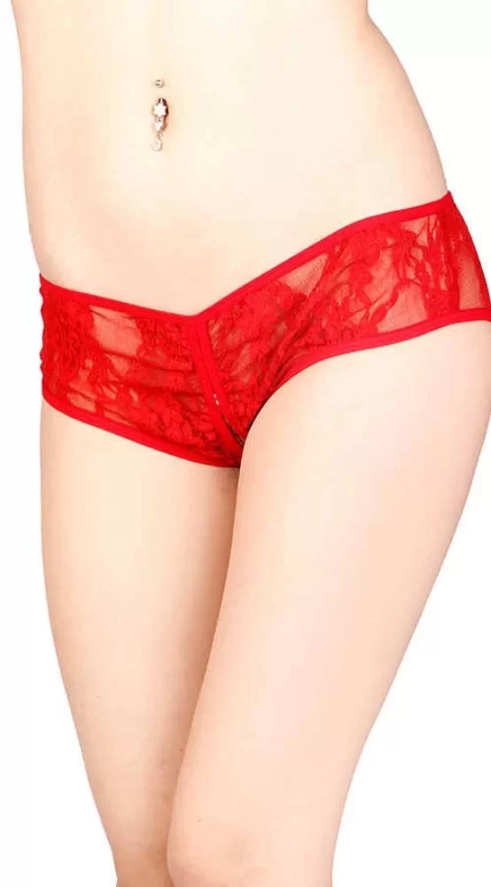 Kırmızı Özel Bölgesi Açık Fantazi Külot BRF1161
