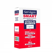 Smart Sitikolin DHA Omega 3 ve B12 30 Kapsül