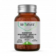 Magnezyum Bisglisinat Sitrat ve P-5-P (Vitamin B6) 60 Kapsül