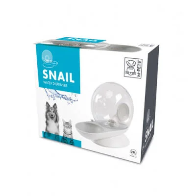 Snail Hazneli Kedi ve Köpek Su Kabı Beyaz 2800 Ml