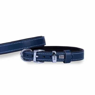 Konfor Deri Köpek Boyun Tasması Royalblue 2x30 35 Cm