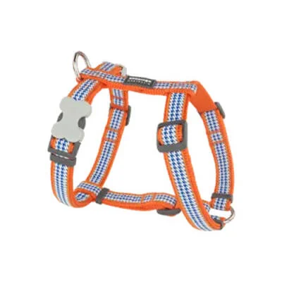 Fang It Desenli Turuncu Köpek Göğüs Tasması Small 15 Mm