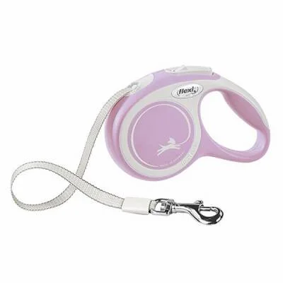 New Comfort Otomatik Şerit Köpek Gezdirme Tasması Medium 5 Mt Rose