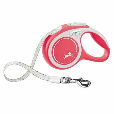 New Comfort Şerit Otomatik Şerit Köpek Gezdirme Tasması XS 3 Mt Kırmızı
