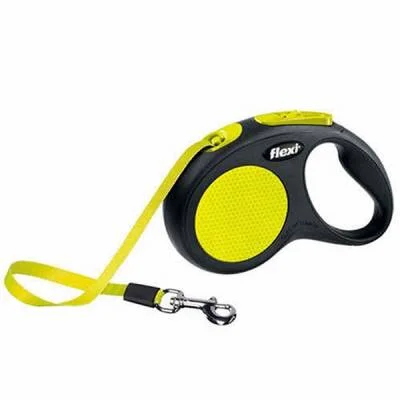 New Neon Otomatik Şerit Köpek Gezdirme Tasması Small 5 Mt Sarı