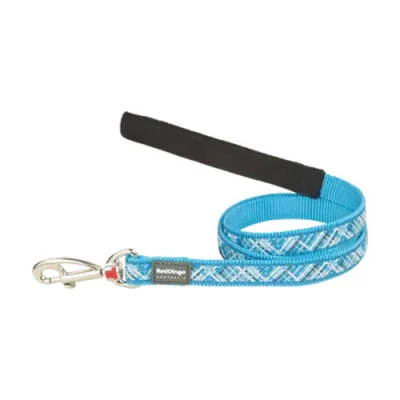 Flanno Desenli Turkuaz Köpek Uzatma Tasması Medium 20 Mm 1,2 Mt