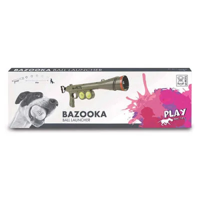 Bazooka Top Fırlatıcı Köpek Oyuncağı Yeşil 19x9,5x60 Cm