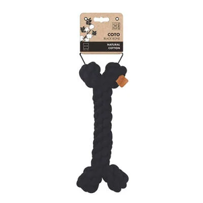 Coto Örgü Kemik Köpek Oyuncağı Siyah 30 Cm