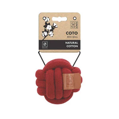 Coto Red Ball Örgü Top Köpek Oyuncağı 9,5 Cm