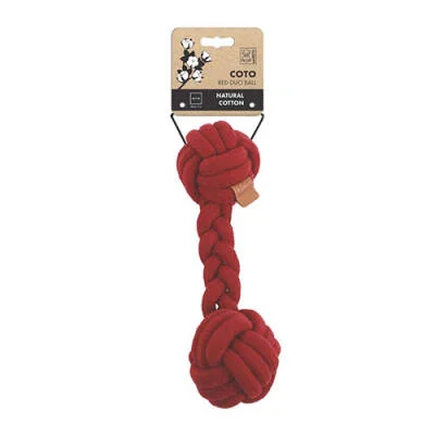Coto Red Duo Ball Örgü Köpek Oyuncağı 28 Cm