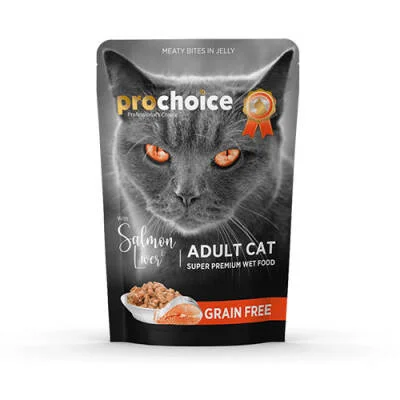 Pouch Somonlu ve Ciğerli Tahılsız Yetişkin Kedi Konservesi 85 Gr