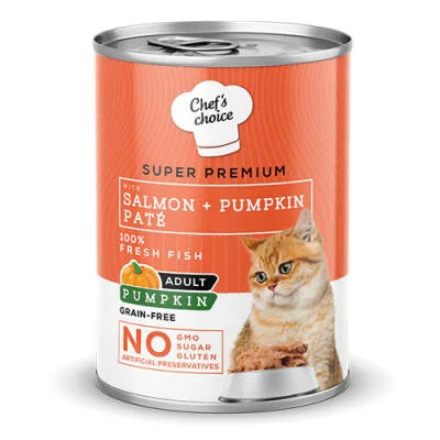 Pumpkin Pate Somonlu Balkabaklı Tahılsız Yetişkin Kedi Konservesi 24 Adet 400 Gr