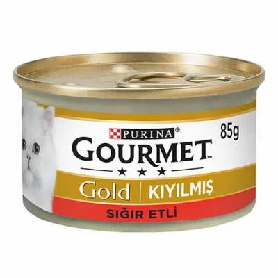 Kıyılmış Sığır Etli Yetişkin Kedi Konservesi 6 Adet 85 Gr