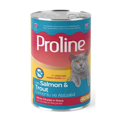Somonlu ve Alabalıklı Sos İçinde Gravy Yetişkin Kedi Konservesi 400 Gr