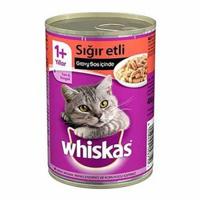 Gravy Soslu Sığır Etli Yetişkin Kedi Konservesi 24 Adet 400 Gr