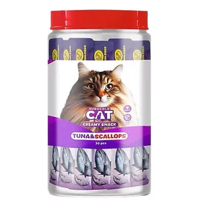 Cat Sıvı Kedi Ödülü Ton Balıklı ve Deniz Taraklı 30x15 Gr