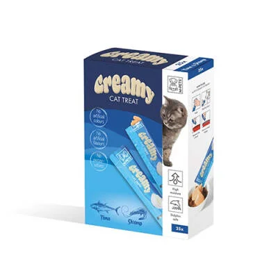 Ton Balıklı ve Karidesli Krema Kedi Ödül Maması 25x15 Gr