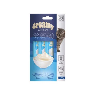 Ton Balıklı ve Karidesli Krema Kedi Ödül Maması 4x15 Gr