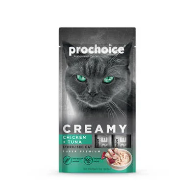 Creamy Tavuklu ve Ton Balıklı Sıvı Kedi Ödül Maması 4x15 Gr