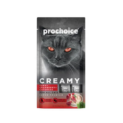 Creamy Ton Balıklı Kızılcıklı ve Kedi Otlu Sıvı Kedi Ödül Maması 4x15 Gr