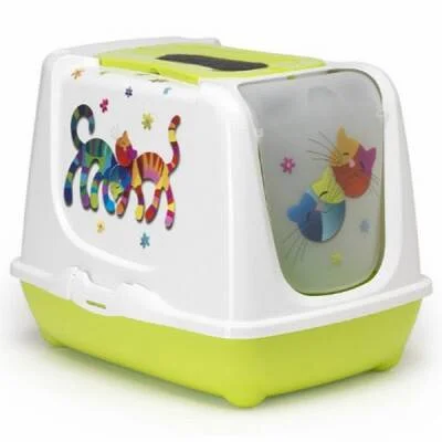 Trendy Kapalı Kedi Tuvaleti 50 Cm Yeşil