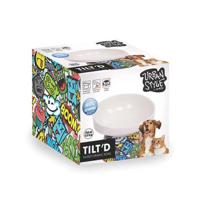 Urban Style Seramik Kedi Mama ve Su Kabı Color Mix 350 Ml 14,5x14,5x11,5 Cm