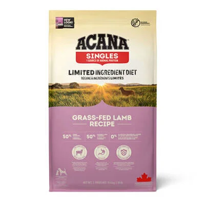 Singles Grass Fed Lamb Kuzulu Elmalı Tahılsız Köpek Maması Tüm Irk ve Yaşam Evreleri 11,4 Kg