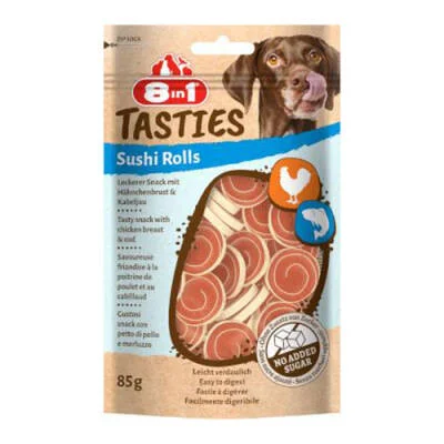 Tasties Sushi Rolls Tavuklu ve Balıklı Sushi Köpek Ödülü 85 Gr