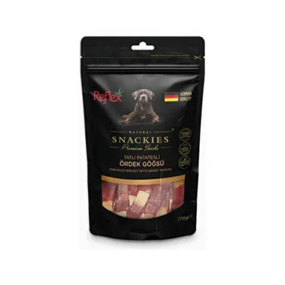 Snackies Natural Patatesli Ördek Göğsü Tahılsız Köpek Ödül Maması 170 Gr