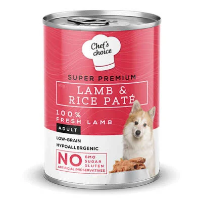 Pate Lamb Rice Kuzulu Pirinçli Yetişkin Köpek Konservesi 6 Adet 400 Gr